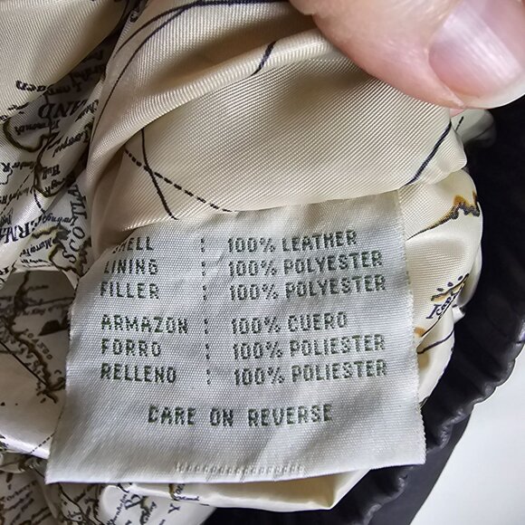 G-III Leather Bomber Jacket XXL Brown Full Zip Map Lining Aviator Pilot MA34112 - Picture 5 of 16